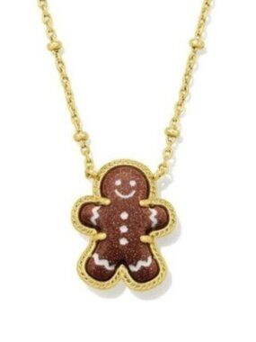 💎Kendra Scott Gingerbread Gold Short Pendant Necklace🎀